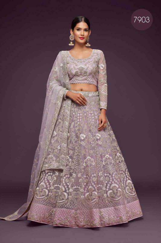The shimmers vol 1 Soft Net Orchid Cheap lehenga choli in Mumbai